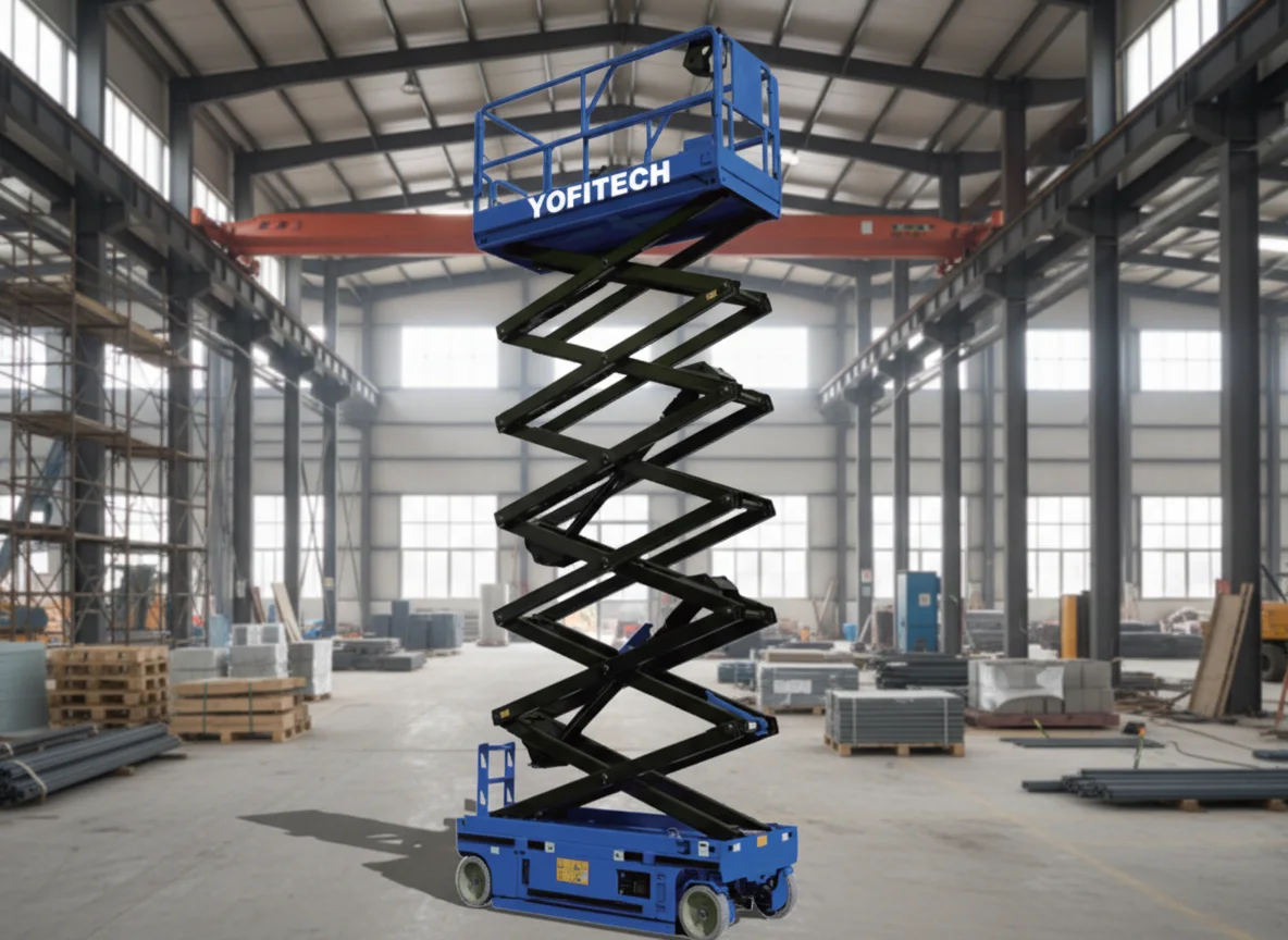 YOFITECH FZPT1214D Electric Scissor Lift, 13.8 m